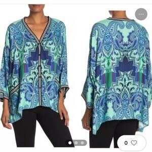 Hale Bob Dolman Sleeve Printed Poncho